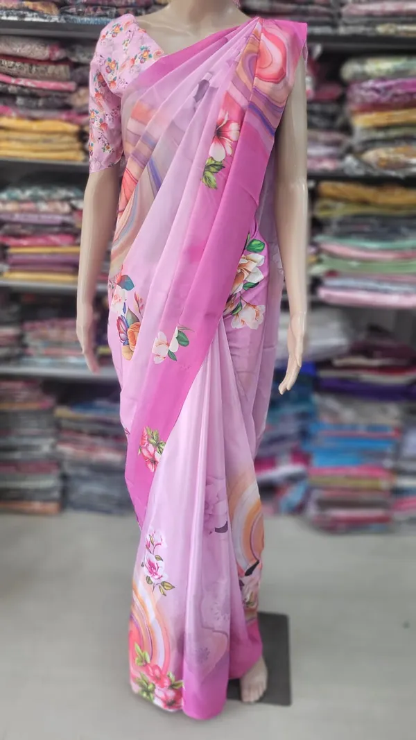 Premium Creap Saree With Running Blouse | SR68